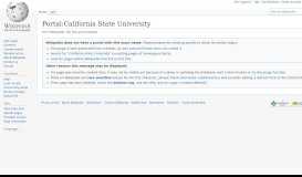 
							         Portal:California State University - Wikipedia								  
							    
