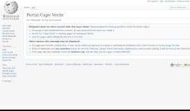 
							         Portal:Cape Verde - Wikipedia								  
							    