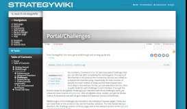 
							         Portal/Challenges — StrategyWiki, the video game walkthrough and ...								  
							    