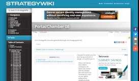 
							         Portal/Chamber 08 — StrategyWiki, the video game walkthrough and ...								  
							    