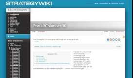 
							         Portal/Chamber 10 — StrategyWiki, the video game walkthrough and ...								  
							    