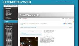 
							         Portal/Chamber 12 — StrategyWiki, the video game walkthrough and ...								  
							    