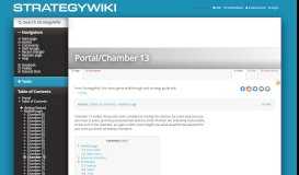 
							         Portal/Chamber 13 — StrategyWiki, the video game walkthrough and ...								  
							    