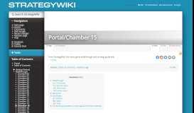 
							         Portal/Chamber 15 — StrategyWiki, the video game walkthrough and ...								  
							    