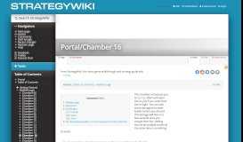 
							         Portal/Chamber 16 — StrategyWiki, the video game walkthrough ...								  
							    