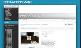 
							         Portal/Chamber 17 — StrategyWiki, the video game walkthrough ...								  
							    