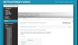 
							         Portal/Chamber 19 — StrategyWiki, the video game walkthrough and ...								  
							    
