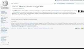 
							         Portal:Chemie/Artikelauszug/BASF – Wikipedia								  
							    