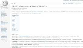 
							         Portal:Cheshire/In the news/ArchiveOld - Wikipedia								  
							    