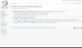 
							         Portal:Coastal Carolina University - Wikipedia								  
							    