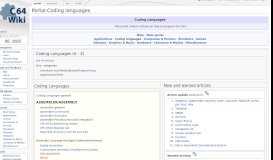 
							         Portal:Coding languages - C64-Wiki								  
							    