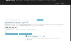 
							         Portal.cokeonena.com | 161.162.157.58, Similar Webs, BackLinks ...								  
							    