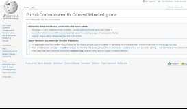 
							         Portal:Commonwealth Games/Selected game - Wikipedia								  
							    