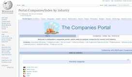 
							         Portal:Companies/Index by industry - Wikipedia								  
							    