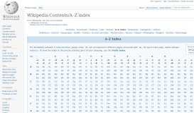 
							         Portal:Contents/A–Z index - Wikipedia								  
							    