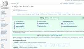 
							         Portal:Contents/Lists - Wikipedia								  
							    