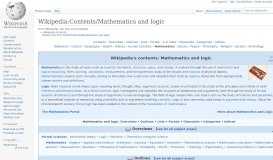 
							         Portal:Contents/Mathematics and logic - Wikipedia								  
							    