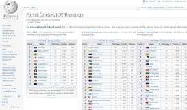 
							         Portal:Cricket/ICC Rankings - Wikipedia								  
							    