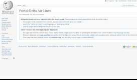 
							         Portal:Delta Air Lines - Wikipedia								  
							    