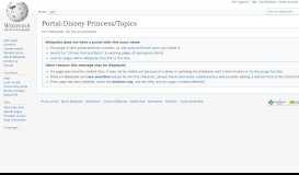 
							         Portal:Disney Princess/Topics - Wikipedia								  
							    