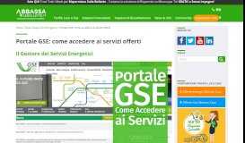 
							         Portale GSE: Come accedere ai Servizi Offerti dal Gestore								  
							    