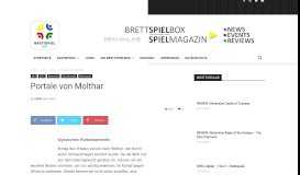 
							         Portale von Molthar | RezensionBrettspielbox – Brettspiele, Reviews ...								  
							    