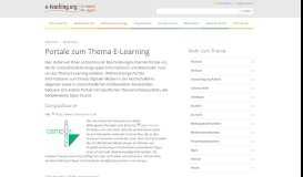
							         Portale zum Thema E-Learning — e-teaching.org								  
							    