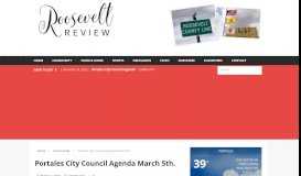
							         Portales City Council Agenda March 5th. - The Roosevelt Review								  
							    