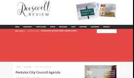 
							         Portales City Council Agenda - The Roosevelt Review								  
							    