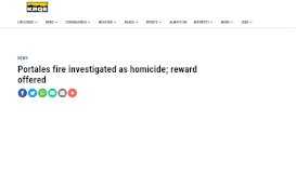 
							         Portales fire investigated as homicide; reward offered - KRQE.com								  
							    