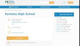 
							         Portales High School Profile (2018-19) | Portales, NM								  
							    