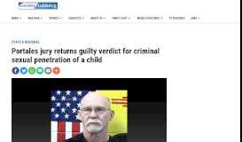 
							         Portales jury returns guilty verdict for criminal sexual penetration of a ...								  
							    