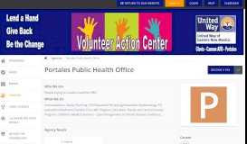 
							         Portales Public Health Office | UWENM Volunteer Action Center								  
							    