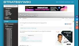 
							         Portal/Escape 02 — StrategyWiki, the video game walkthrough and ...								  
							    