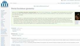 
							         Portal:Euclidean geometry - Wikiversity								  
							    