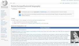 
							         Portal:Europe/Featured biography - Wikipedia								  
							    