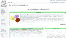 
							         Portal:Evolutionary biology - Wikipedia								  
							    