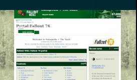 
							         Portal:Fallout 76 | Fallout Wiki | FANDOM powered by Wikia								  
							    