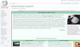 
							         Portal:Freedom of speech - Wikipedia								  
							    