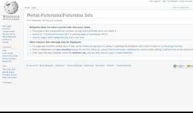 
							         Portal:Futurama/Futurama lists - Wikipedia								  
							    