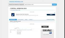 
							         portal.hebron.edu at WI. Hebron University Portal - Website Informer								  
							    
