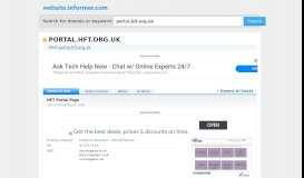 
							         portal.hft.org.uk at WI. HFT Portal Page - Website Informer								  
							    