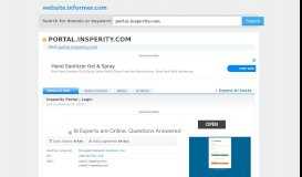 
							         portal.insperity.com at WI. Insperity Portal | Login - Website Informer								  
							    