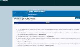 
							         Portal:JBR/Quotes | Cyber Nations Wiki | FANDOM powered by Wikia								  
							    