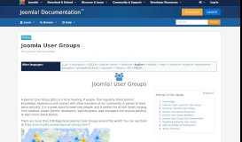 
							         Portal:Joomla User Groups - Joomla! Documentation								  
							    
