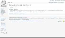 
							         Portal:Kent/On this Day/May 12 - Wikipedia								  
							    