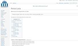 
							         Portal:Latin - Wikiversity								  
							    