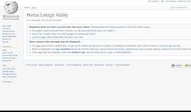 
							         Portal:Lehigh Valley - Wikipedia								  
							    