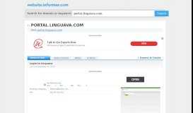 
							         portal.linguava.com at WI. Login to Linguava - Website Informer								  
							    