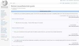 
							         Portal:Linux/Selected quote - Wikipedia								  
							    
